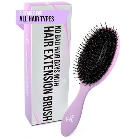 SimplyHair Ultimate Hair Extension Brush & Detangler Anti-Static, Dual ...