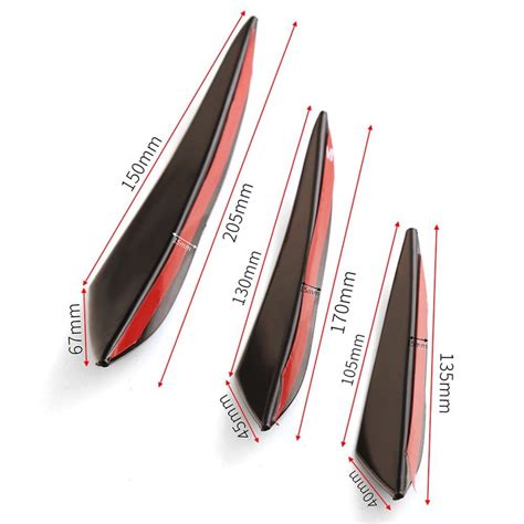 Universal Car Body Kits Front Bumper Fin Splitter Spoiler– UNIQKART