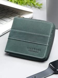 Teakwood Leathers Men Casual Green Genuine Leather Wallet Olive - Price ...