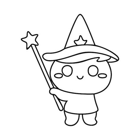Unicorn magic star line art | Premium Vector