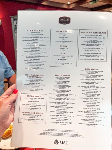 MSC drink packages and menus the ultimate guide 2024 - Cruising With Kids