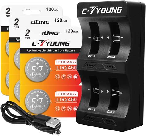 CTYOUNG LIR2450 Rechargeable Button Battery Lithium Coion India | Ubuy