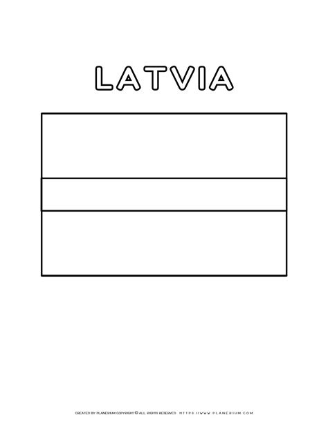 Latvia Flag Coloring Page - Fun and Educational Activity