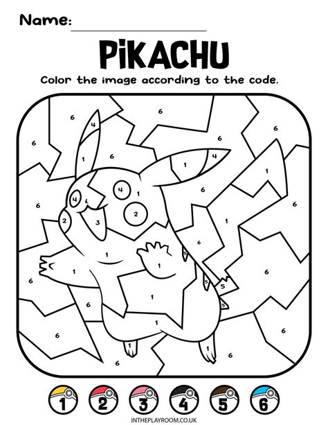 8 Pokemon Color by Number Coloring Pages for Kids | Pokemon coloring ...