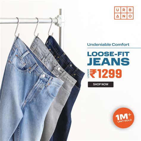 Baggy Jeans | Buy Loose Fit Jeans For Men Online In India | Urbano Fashion