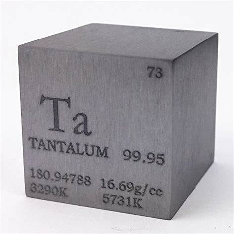 Buy 1 inch 25.4mm Tantalum Metal Cube 274g 99.95% Engraved Periodic ...