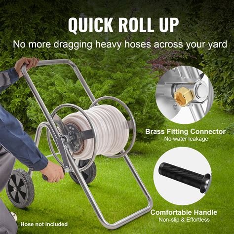 VEVOR Hose Reel Cart, Hold Up to 175 ft of 5/8'' Hose (Hose Not ...