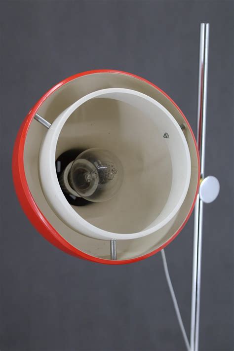 1970s Josef Hurka Red Floor Lamp, Czechoslovakia For Sale at 1stDibs