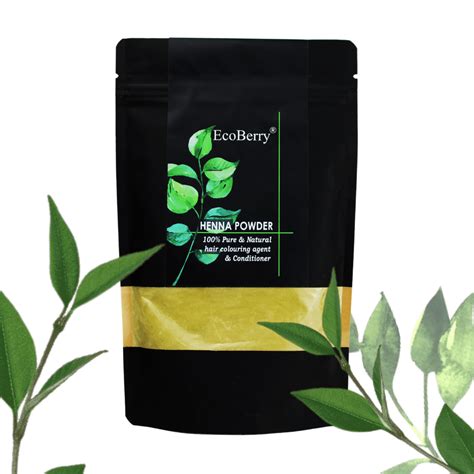 EcoBerry Natural Organic Henna Powder - Hair and Skin Care