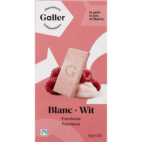Galler White Chocolate & Raspberry Chocolate Bar 80g | Woolworths