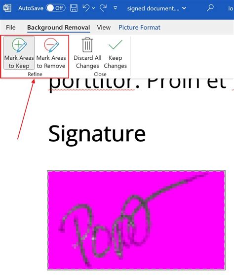 Microsoft Word Tutorial Insert Signature 的图像结果