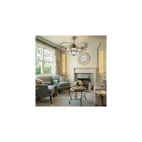 Buy TFCFL 42 Retro Amber Acrylic Ceiling Fan with Light Tiffany ...