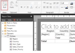 Image result for SSRS Report Builder Examples