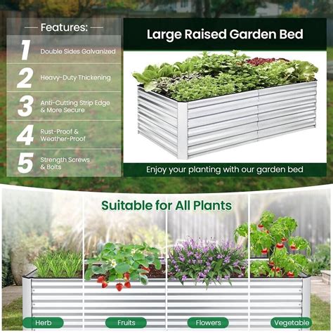 Raised Garden Bed, Planters Grow Box Flower Bed India | Ubuy