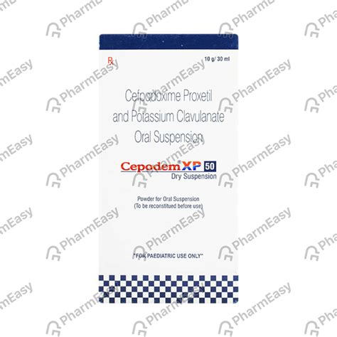Cepodem Xp 50mg Dry Syrup 30ml: Uses, Side Effects, Price & Dosage ...