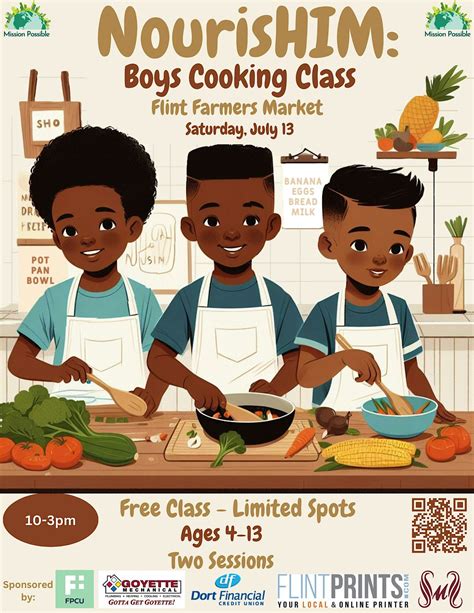 NourisHIM: Boys Cooking Class (Ages 4-13) Session 1, Flint Farmers ...