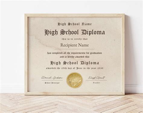 Homeschool High School Diploma Template A Simple Plan High School