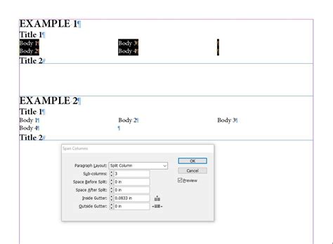Image result for How to Split Text On InDesign