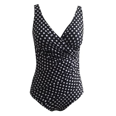Black One Piece Swimsuit Womens Swimming Costume Padded Swimsuit ...