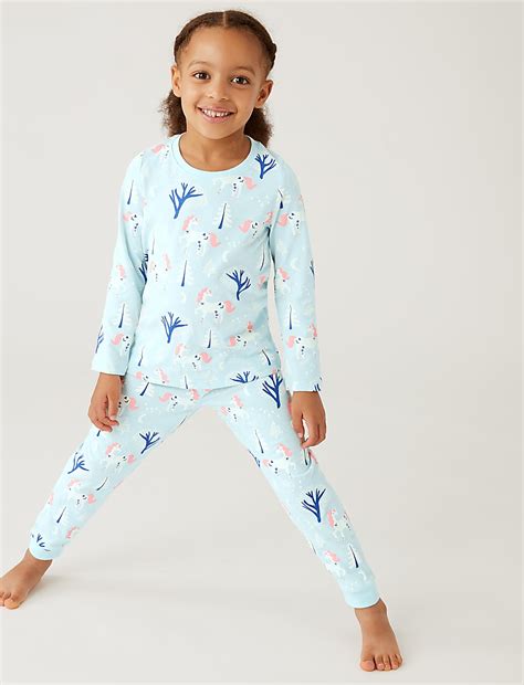 Buy Pure Cotton Unicorn Pyjamas at Marks & Spencer