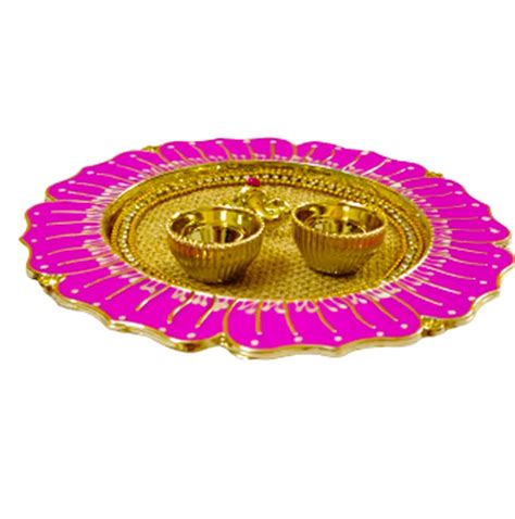 DMS RETAIL Acrylic Pooja Thali with Kumkum Holder|Decorative Rakhi ...