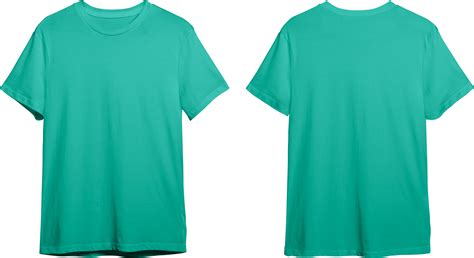 Teal men's classic t-shirt front and back 23370463 PNG