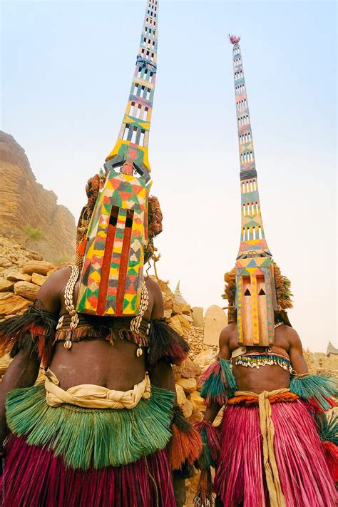 "Africa, West Africa, Mali, Dogon Country, Bandiagara Escarpment ...