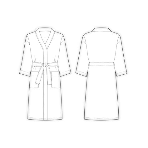 Women's Bathrobe Sewing Pattern - A0001-25-Y-2 – Leean Patterns