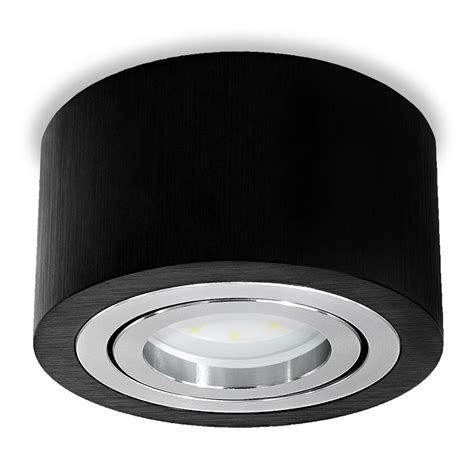 Flacher Deckenspot Aufbauspot schwarz schwenkbar inkl. dimmbarem LED ...