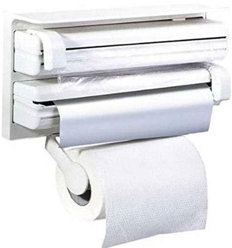 Flipco Wall Mounted Triple Paper Roll Dispenser Hanger Stand Kitchen ...