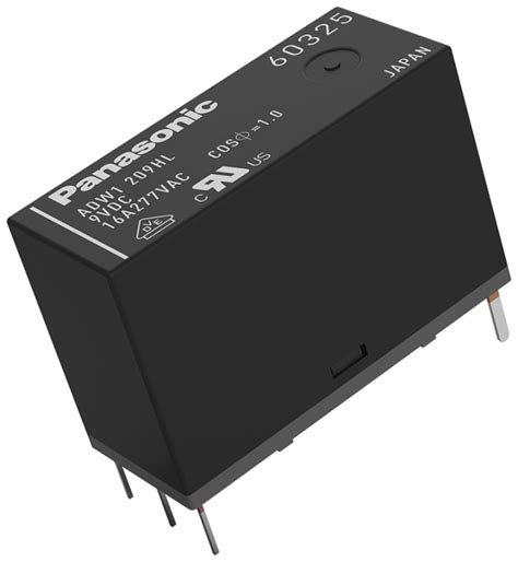 ADW1103HLW Panasonic | Panasonic PCB Mount Latching Power Relay, 3V dc ...