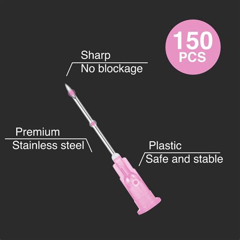 Snapklik.com : 150 Pack 18 Gauge Needles 1 Inch, Sterile Disposable ...