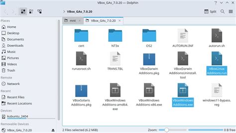 Insert Guest Additions VirtualBox 的图像结果