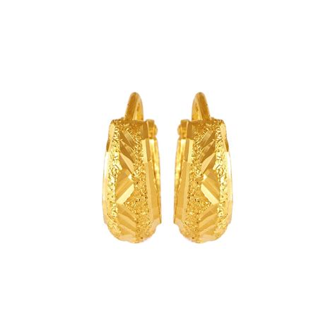 22K Gold Everyday Hoop Earrings | Everyday Elegance Goldlite ...