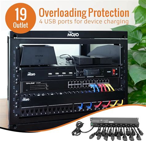 Tecmojo 1U Rack Mount 19 Outlet PDU Power India | Ubuy