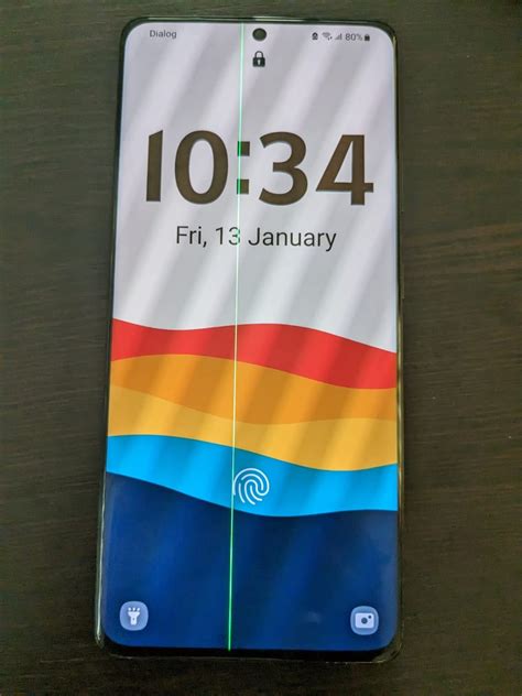 My S21 Ultra got a green line on the display after the January update ...