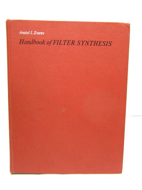 Handbook of Filter Synthesis : Zverev, Anatol I.: Amazon.in: Books