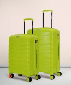 NASHER MILES Vienna Polypropylene Set of 2 Neon Lime Trolley Bags (55 ...