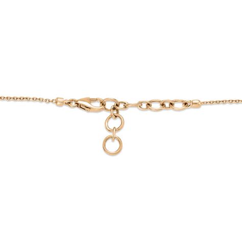 14 KT Rose Gold Diamond Cubic Necklace