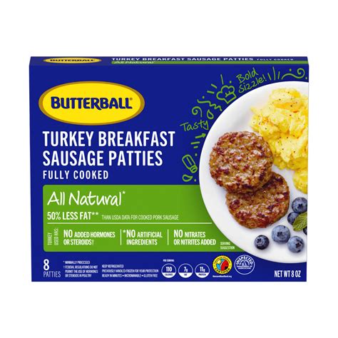 All Natural* Turkey Breakfast Sausage Patties | Butterball