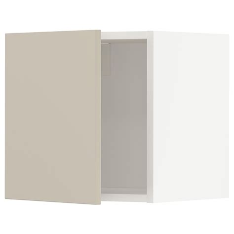 METOD wall cabinet, white/Havstorp beige, 40x37x40 cm (16x15x16") - IKEA