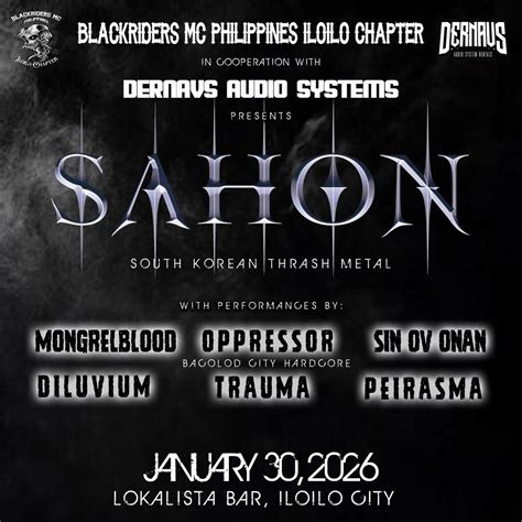 DILUVIUM supporting SAHON , Lokalista, Iloilo, 30 January 2026 | AllEvents