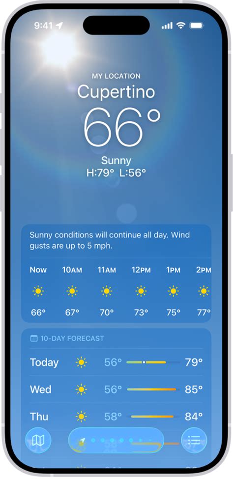Check the weather on iPhone - Apple Support (IN)
