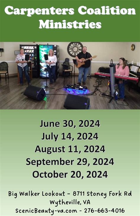 Mountain Top Music: Carpenters Coalition Ministries, 8711 Stoney Fork ...