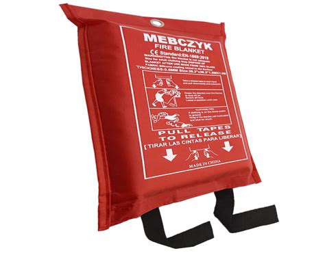Mebczyk Fire Blanket Kitchen Emergency Blankets with Silicone Coating ...