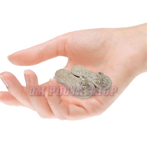 Silver Laxmi Charan Paduka Buy online Pure Silver Foot Print from Om ...