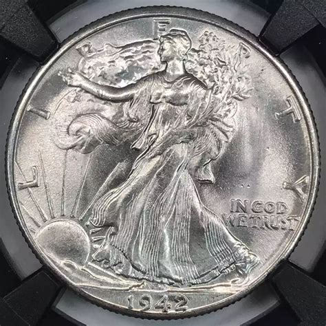 1942 Walking Liberty Half Dollar NGC MS-64 Original Bag Fragment Series ...