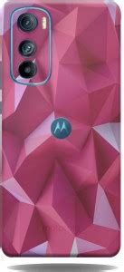 Skins Factory Pink Polygon Mobile Back Skin And Guard, Moto Edge 30 ...