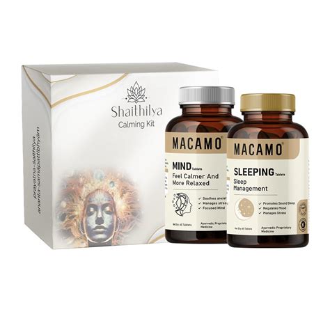 MACAMO Shaithilya Calming Kit Anxiety Relief Tablets for Brain, Improve ...