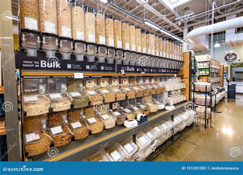 June 20, 2019 Cupertino / CA / USA - Bulk Section in a Whole Foods ...